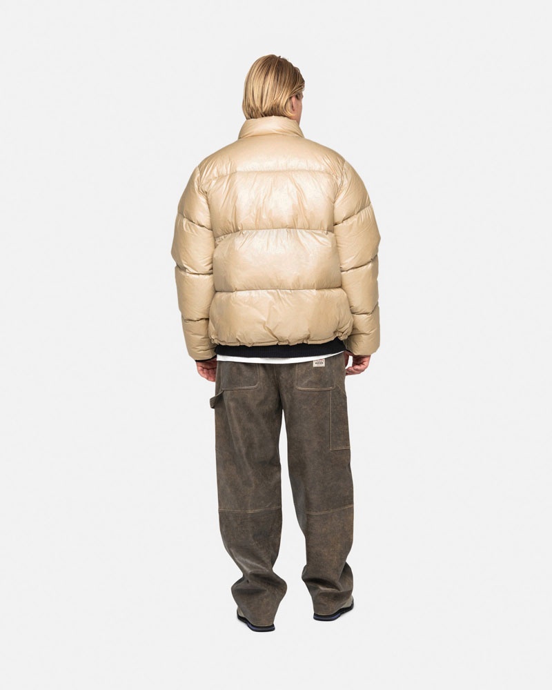 Stussy Arbets Distressed Läder Byxor Bruna | Sverige LIG-068192