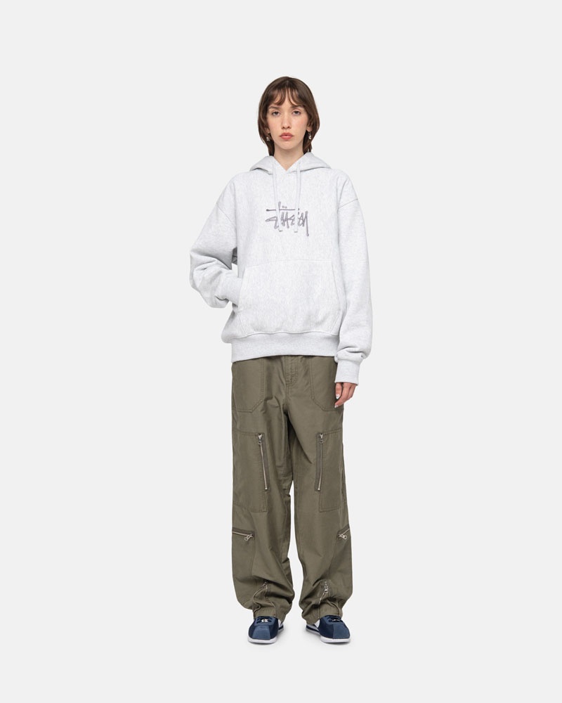 Stussy Basic Applique Hoodie Grå | Sverige IDY-960843