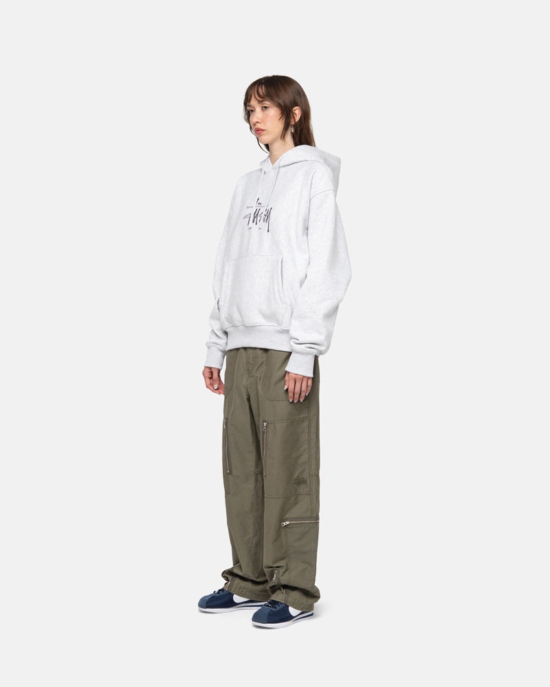 Stussy Basic Applique Hoodie Grå | Sverige IDY-960843