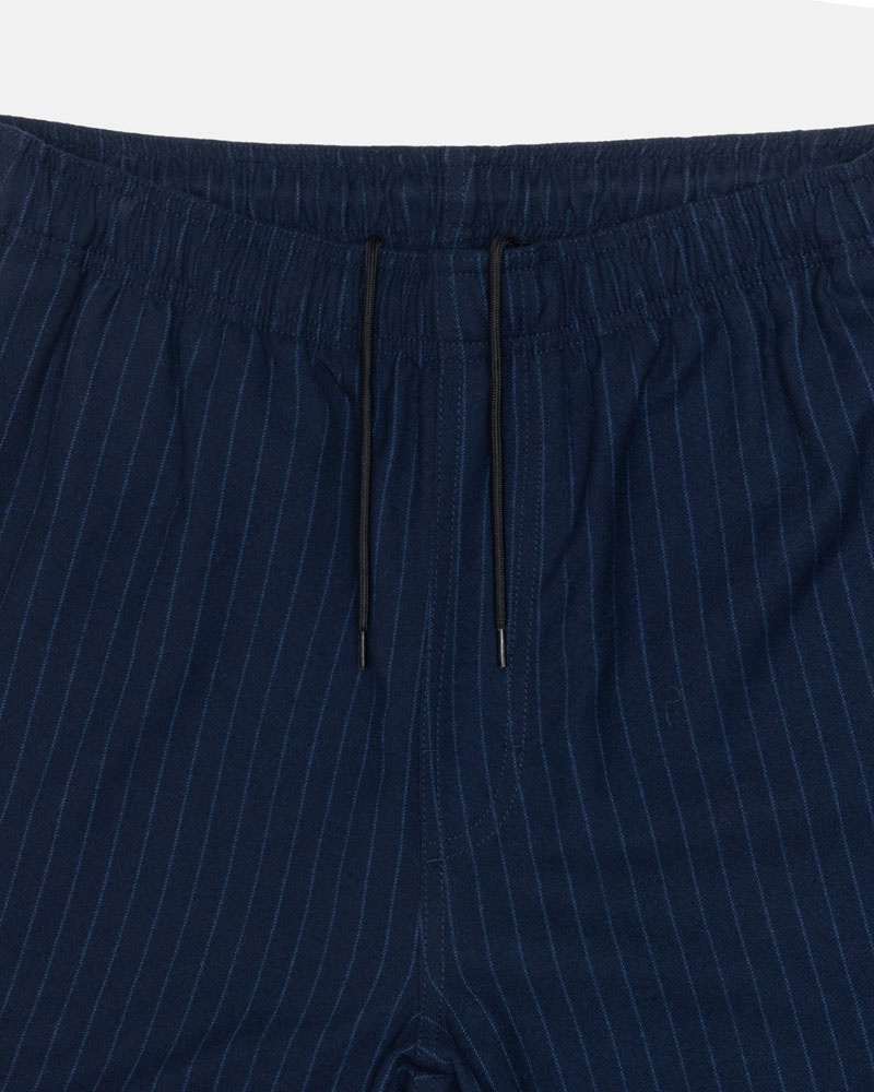 Stussy Beach Ull Stripe Byxor Marinblå | Sverige VQU-891645