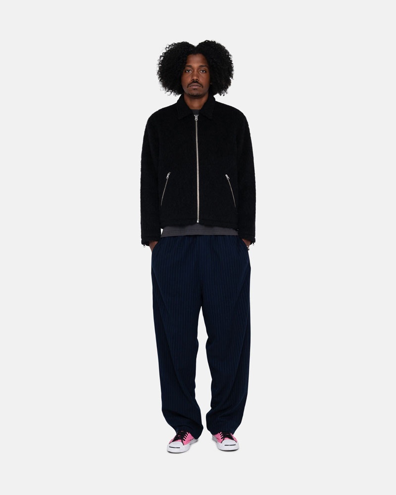 Stussy Beach Ull Stripe Byxor Marinblå | Sverige VQU-891645