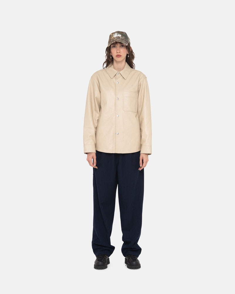 Stussy Beach Ull Stripe Byxor Marinblå | Sverige VQU-891645