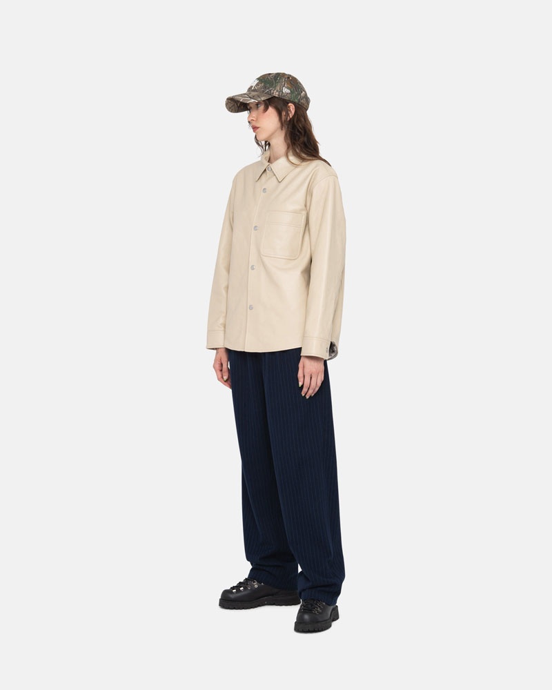Stussy Beach Ull Stripe Byxor Marinblå | Sverige VQU-891645