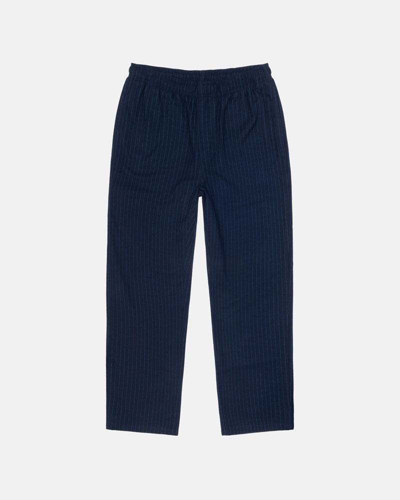 Stussy Beach Ull Stripe Byxor Marinblå | Sverige VQU-891645