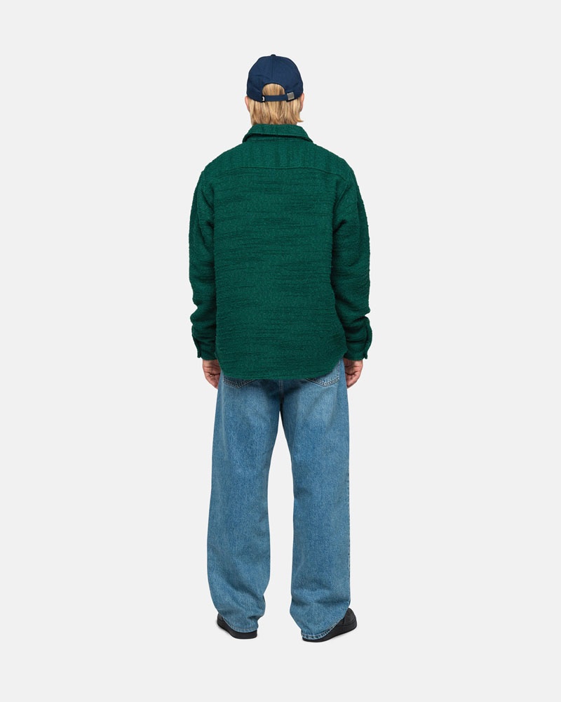 Stussy Boucle Ull Cpo Skjorta Gröna | Sverige VPH-684037