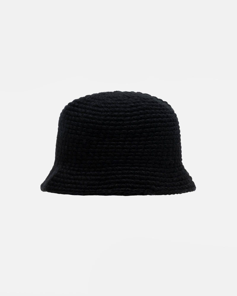 Stussy Bucket SS Link Knit Hatt Svarta | Sverige RHU-380574