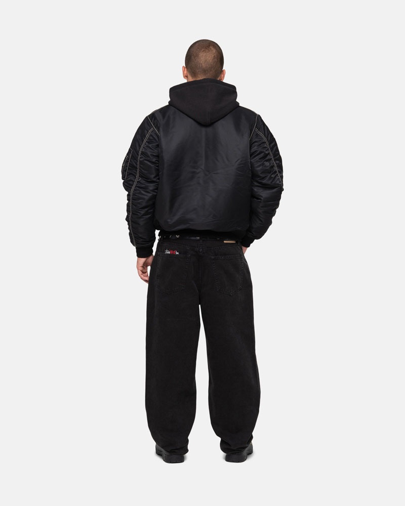 Stussy Built Reversible Bomber Jacka Svarta | Sverige UHF-359612