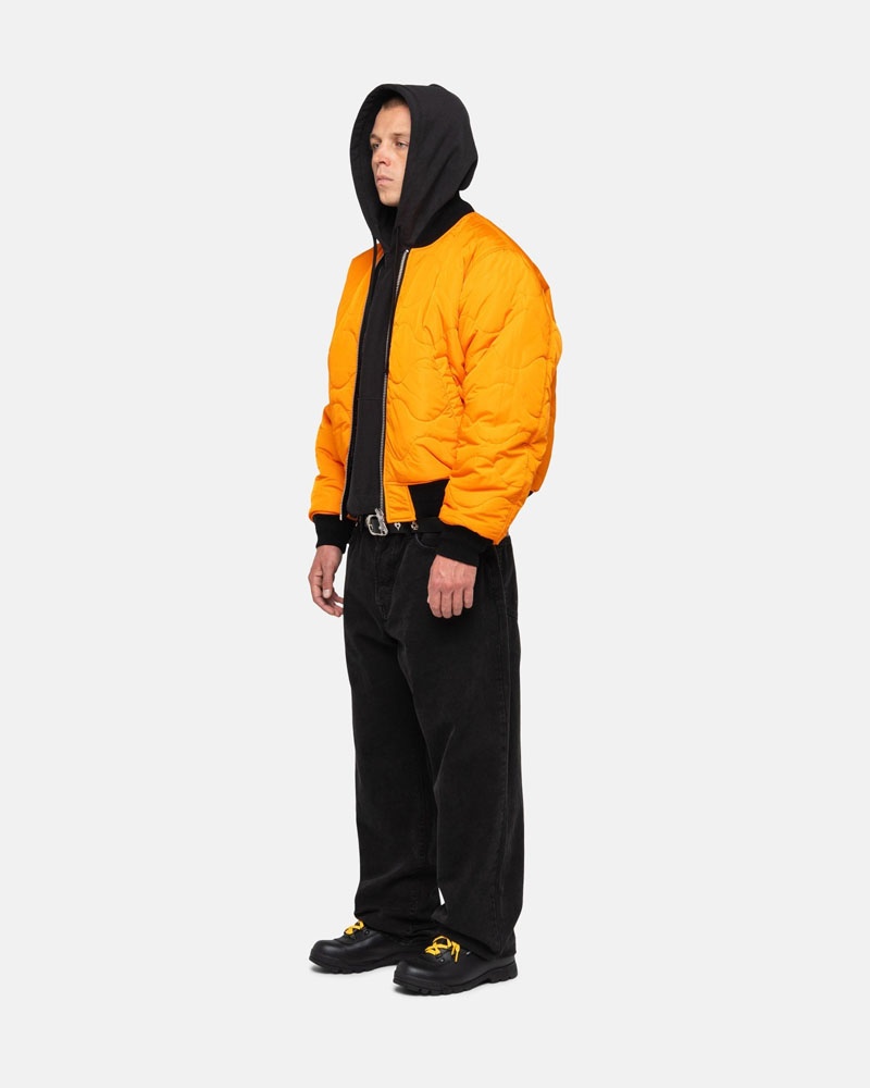 Stussy Built Reversible Bomber Jacka Svarta | Sverige UHF-359612
