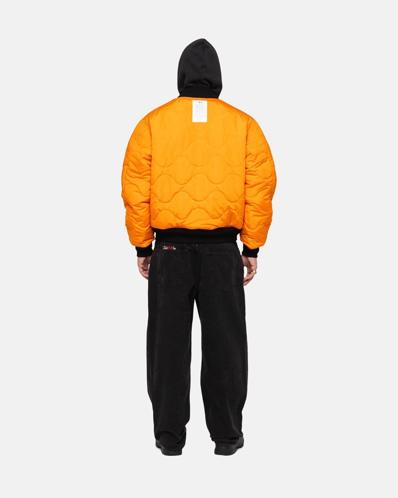 Stussy Built Reversible Bomber Jacka Svarta | Sverige UHF-359612