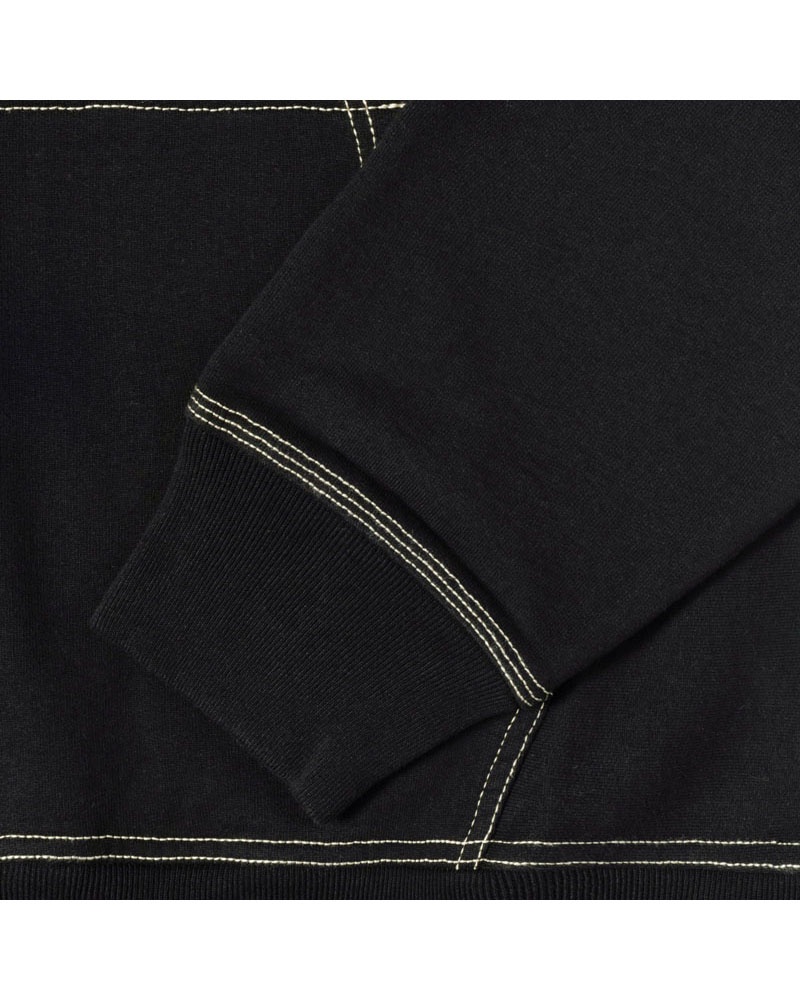 Stussy Contrast Stitch Label Hoodie Svarta | Sverige CVI-157438