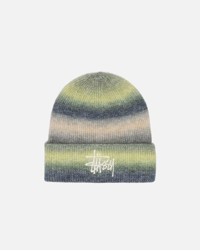 Stussy Cuff Spray Stripe Mössa Ljusgröna Olika Färger | Sverige LRO-859624