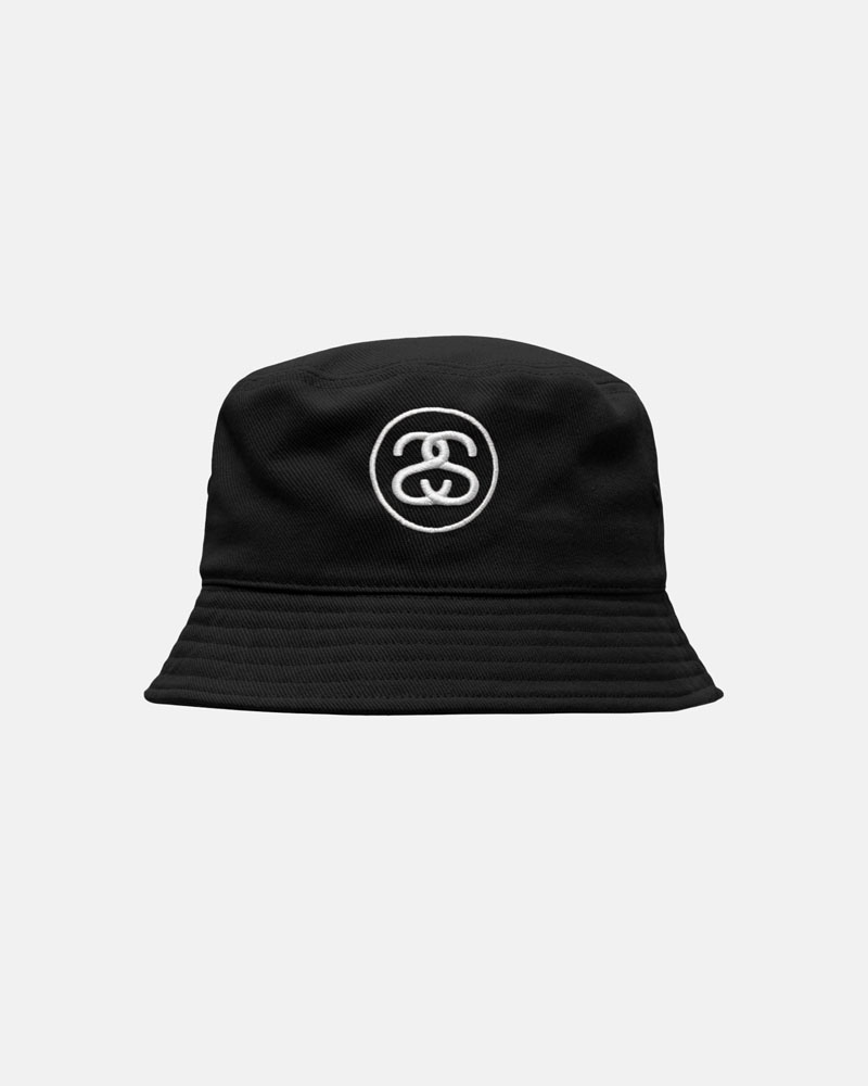 Stussy Deep Bucket SS Link Hatt Svarta | Sverige TFY-983671