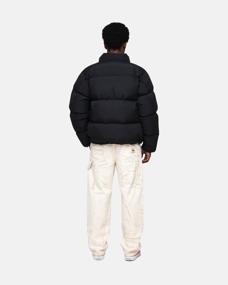 Stussy Down Puffer Nylon Jacka Svarta | Sverige HRE-015932
