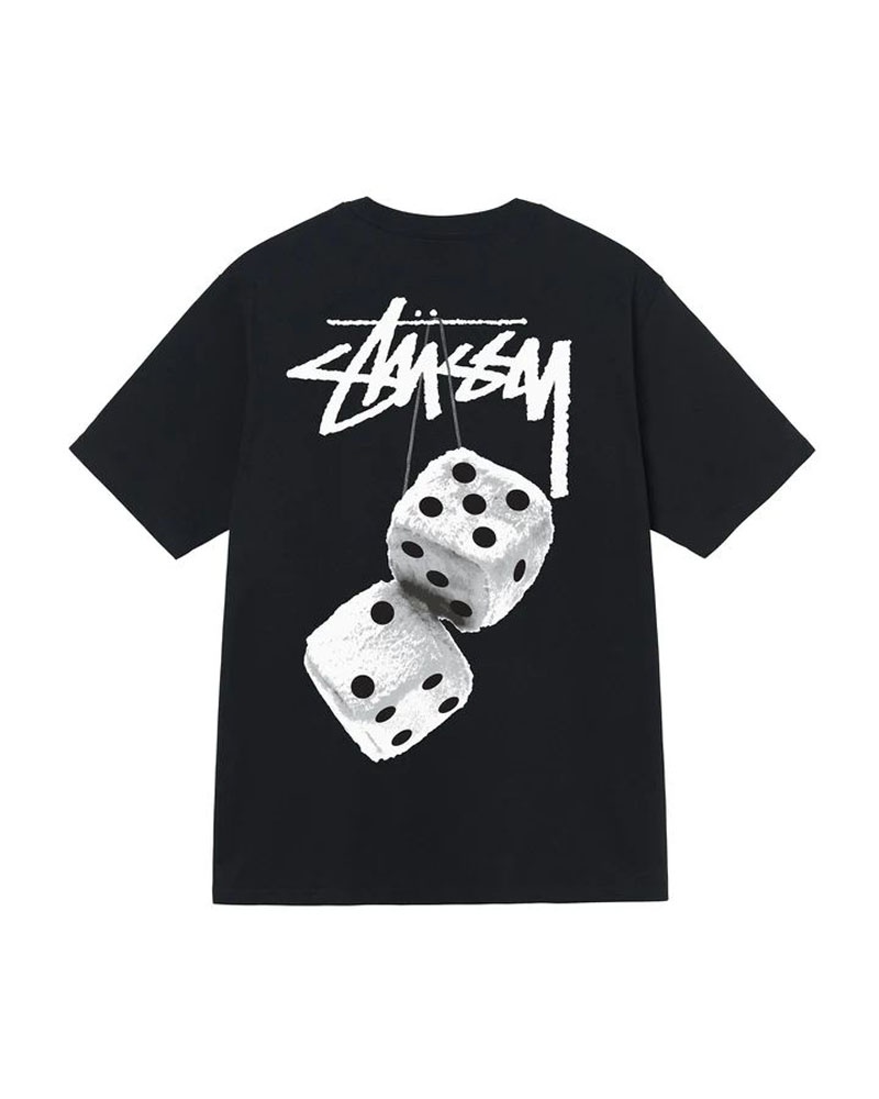 Stussy Fuzzy Dice T-shirt Svarta | Sverige ZLQ-124758