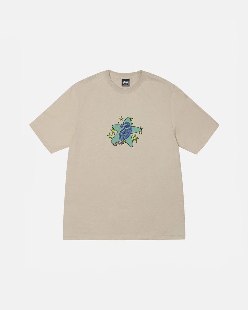 Stussy Galaxy T-shirt Khaki | Sverige LEU-815602