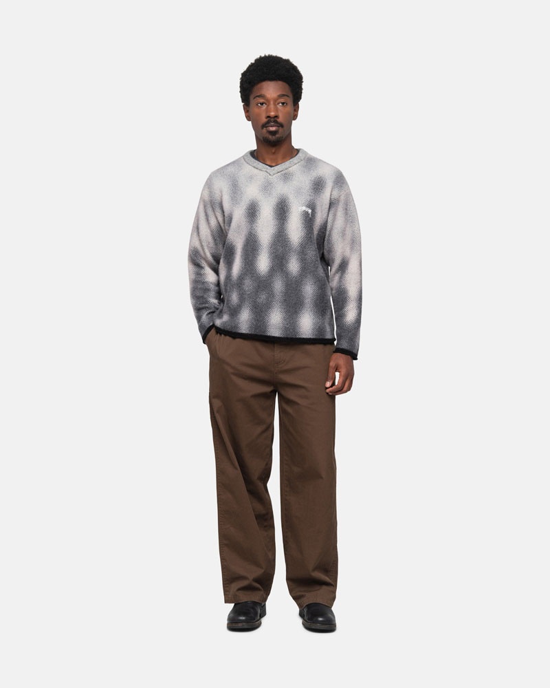 Stussy Gradient Dot Brushed Tröja Grå | Sverige QOD-294501