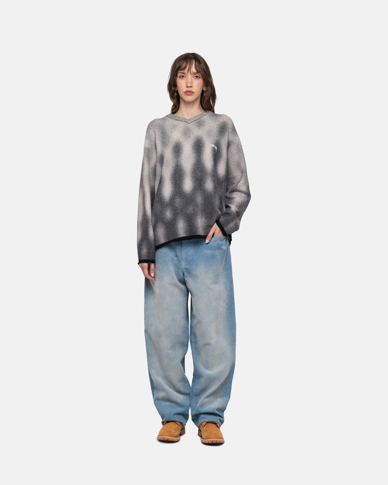 Stussy Gradient Dot Brushed Tröja Grå | Sverige QOD-294501