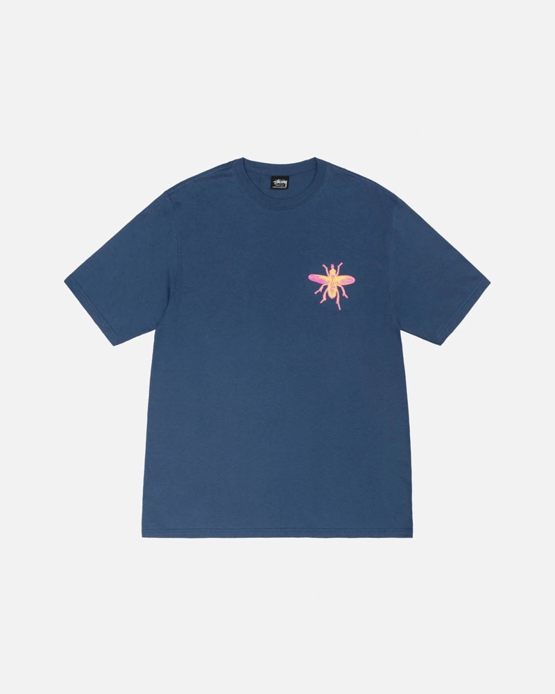 Stussy Housefly T-shirt Blå | Sverige YHR-581609