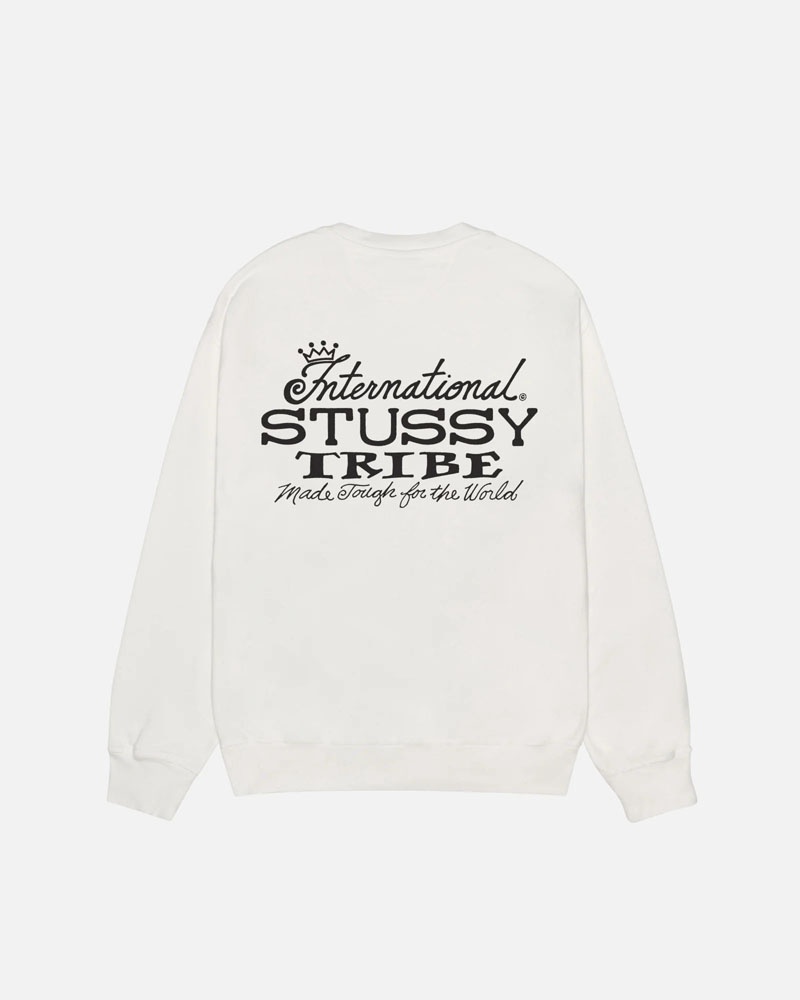 Stussy IST Crew Pigment Dyed Sweatshirt Vita | Sverige PGX-453297