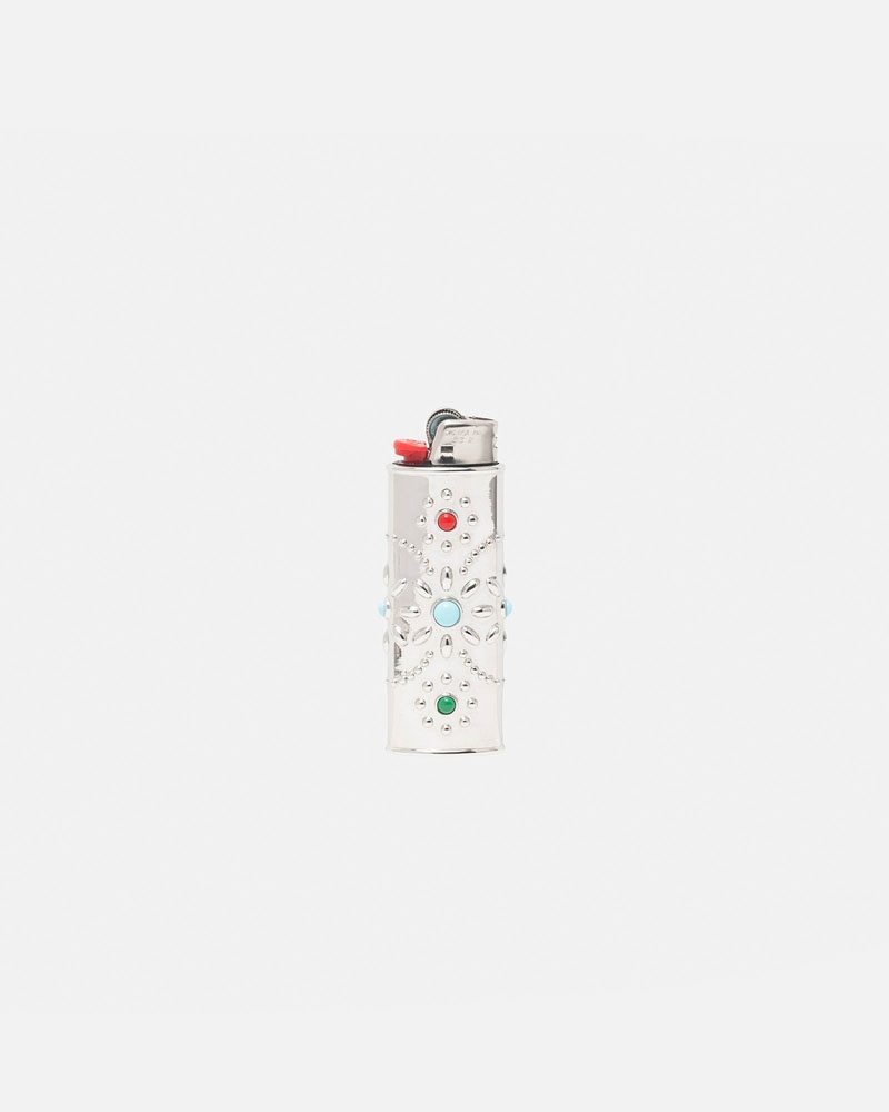 Stussy Metal Bejeweled Lighter Case Andra Tillbehör Silver | Sverige JWS-452087