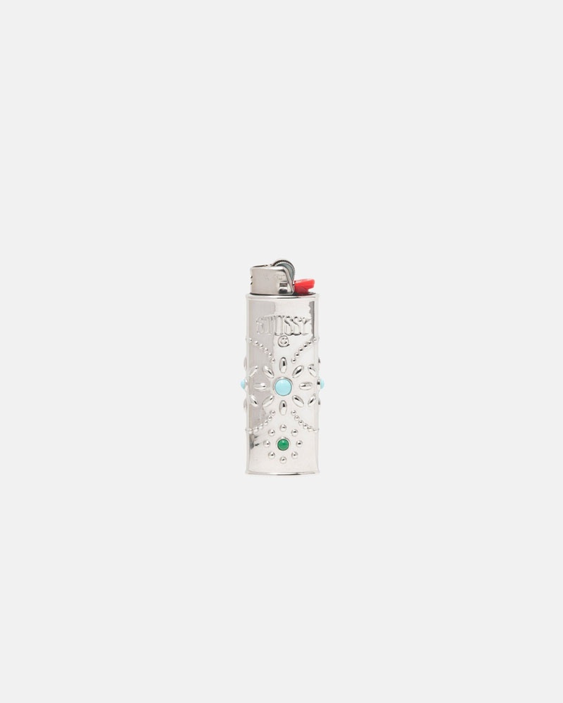 Stussy Metal Bejeweled Lighter Case Andra Tillbehör Silver | Sverige JWS-452087