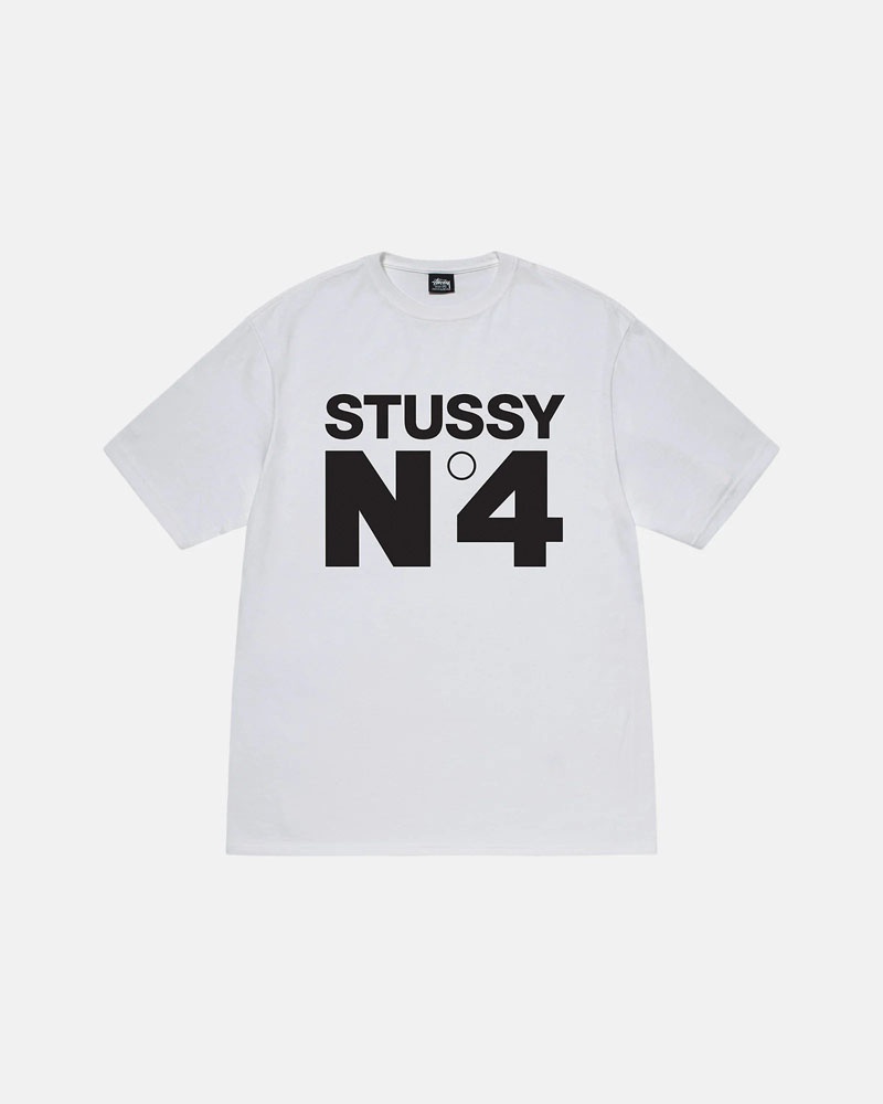 Stussy No.4 T-shirt Vita | Sverige MKC-341596
