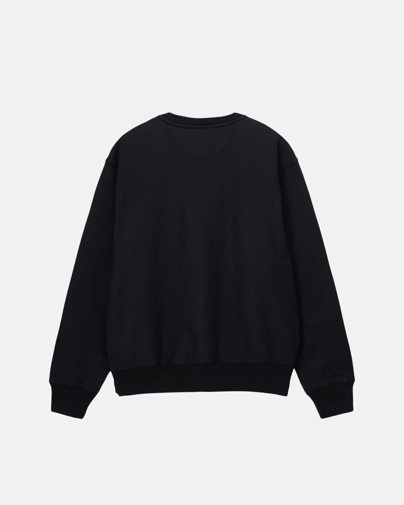 Stussy Overdyed Stock Logo Crew Sweatshirt Svarta | Sverige LKQ-917680