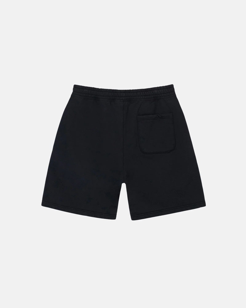 Stussy Overdyed Stock Logo Sweat Shorts Svarta | Sverige EGB-029861