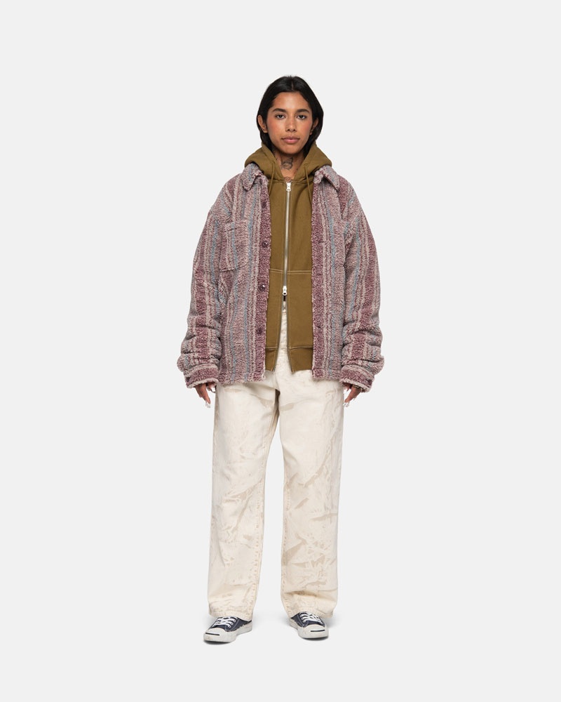 Stussy Randig Sherpa Skjorta Olika Färger | Sverige DIC-504137