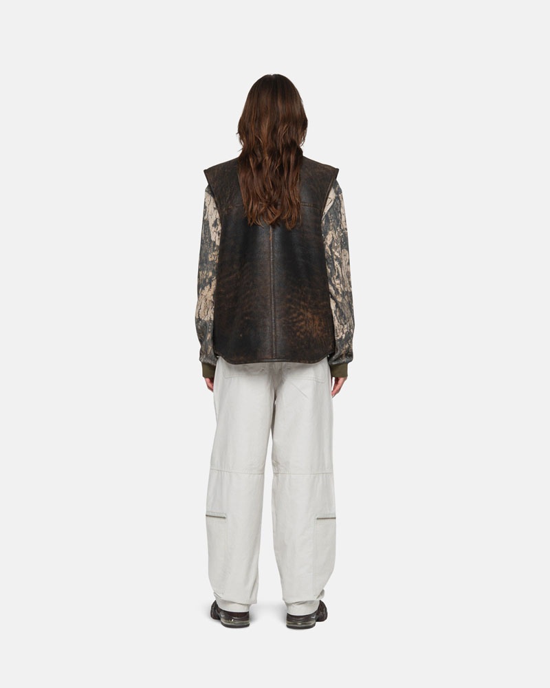 Stussy Reversible Shearling Workgear Väst Bruna | Sverige HBE-381647