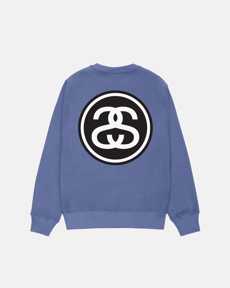 Stussy SS-Link Storm Crew Sweatshirt Blå | Sverige ZVJ-082345