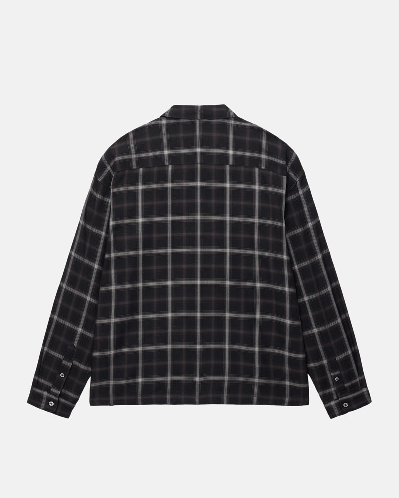 Stussy Shadow Plaid Rayon Skjorta Svarta | Sverige CDI-953602
