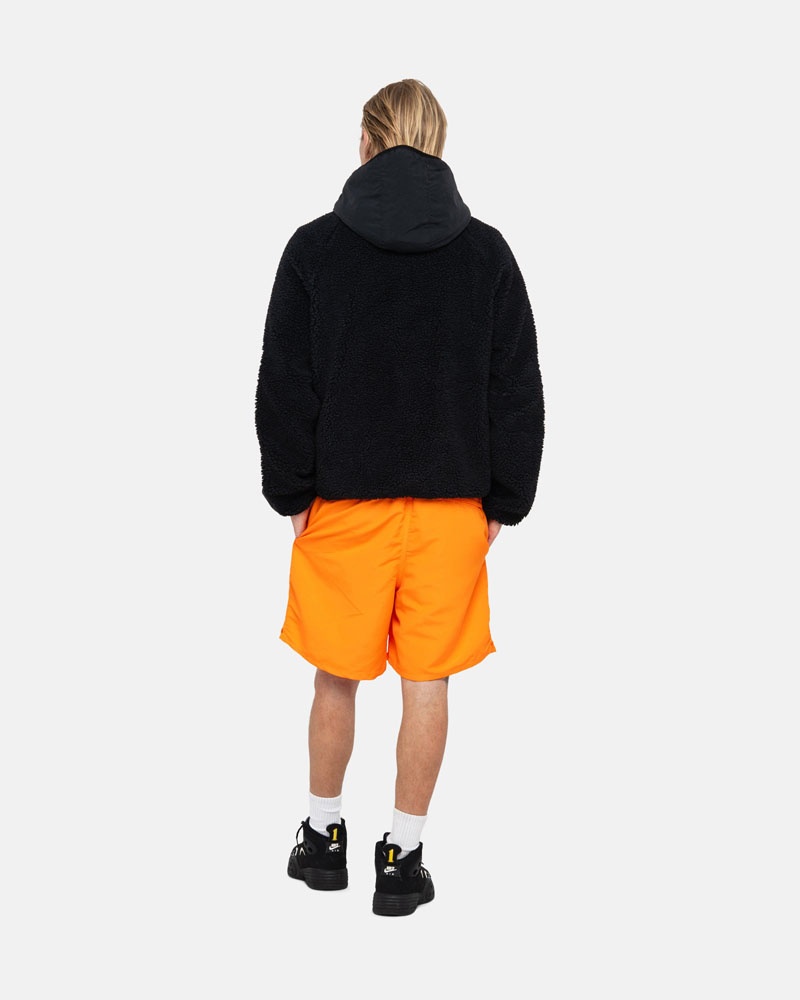 Stussy Sherpa Paneled Hooded Jacka Svarta | Sverige TZW-683205