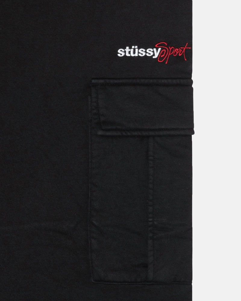 Stussy Sport Cargo Fleece Byxor Svarta | Sverige TXU-927408