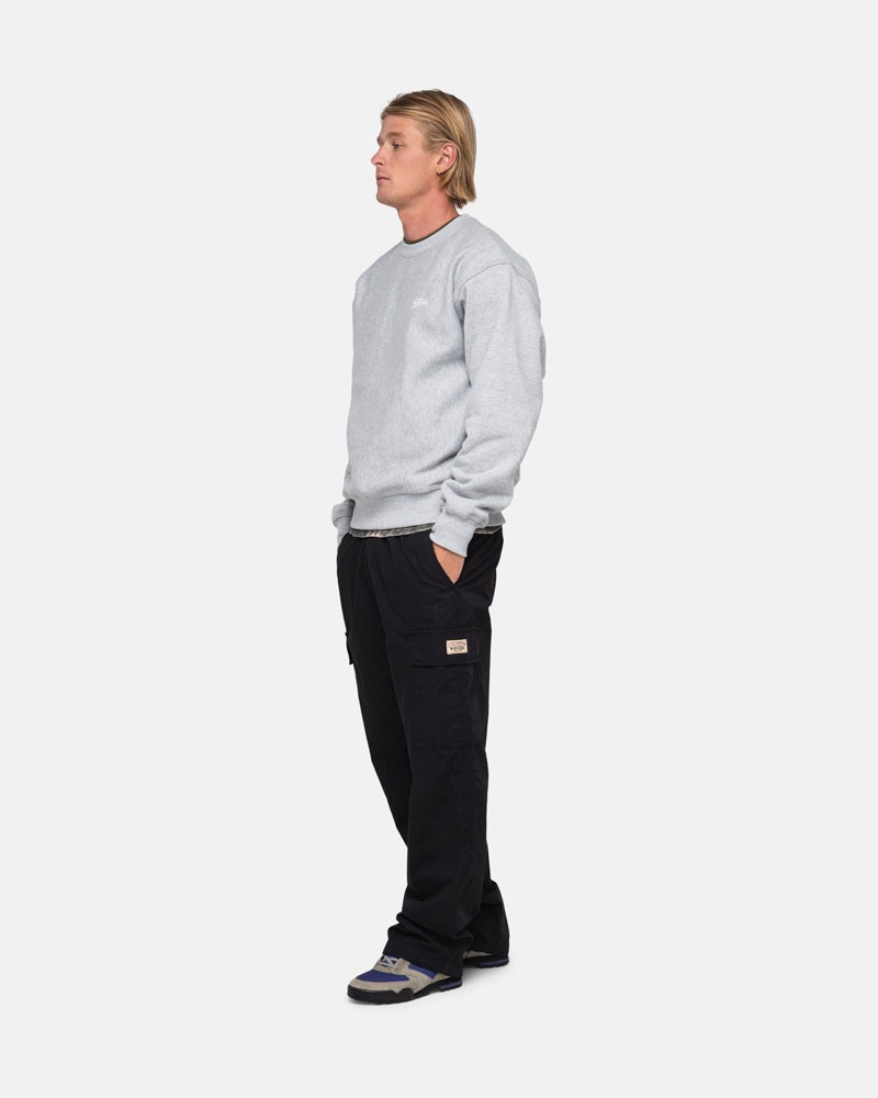 Stussy Stock Logo Crew Sweatshirt Grå | Sverige SMN-546897