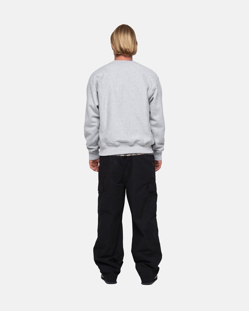 Stussy Stock Logo Crew Sweatshirt Grå | Sverige SMN-546897