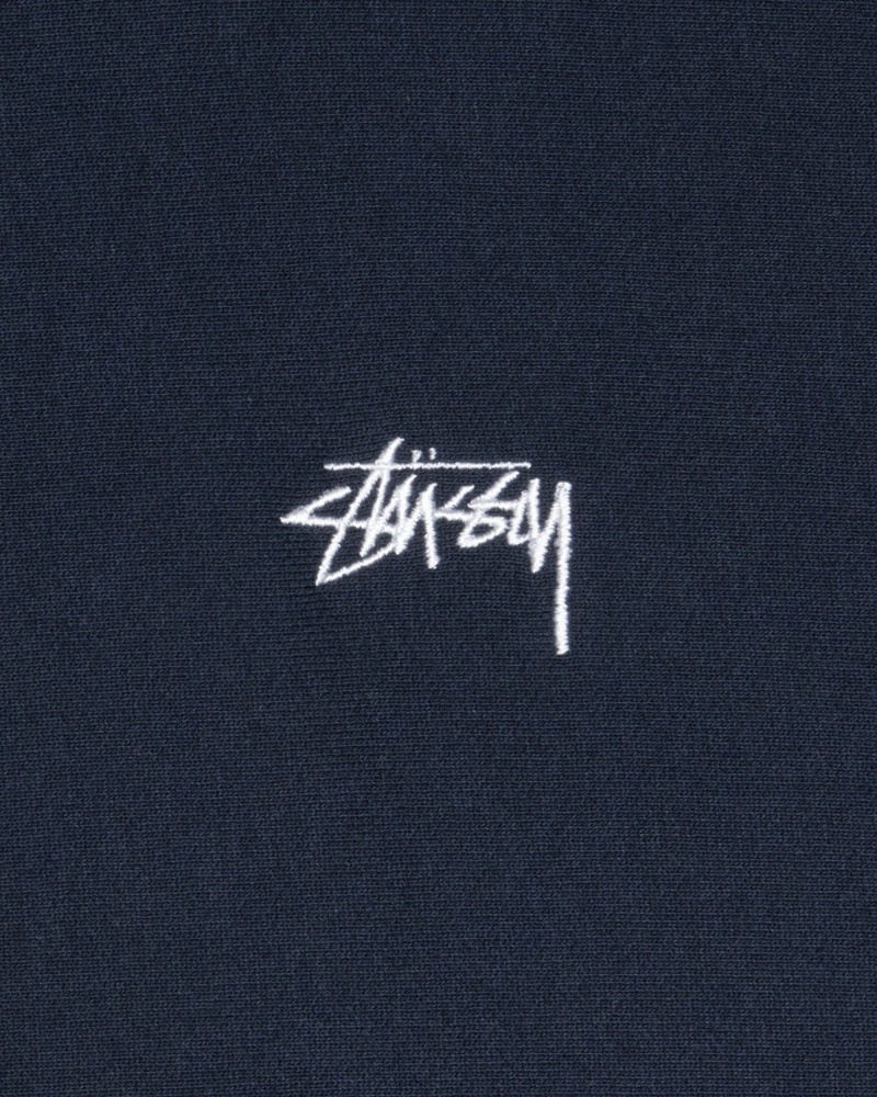 Stussy Stock Logo Hoodie Marinblå | Sverige QLH-740653