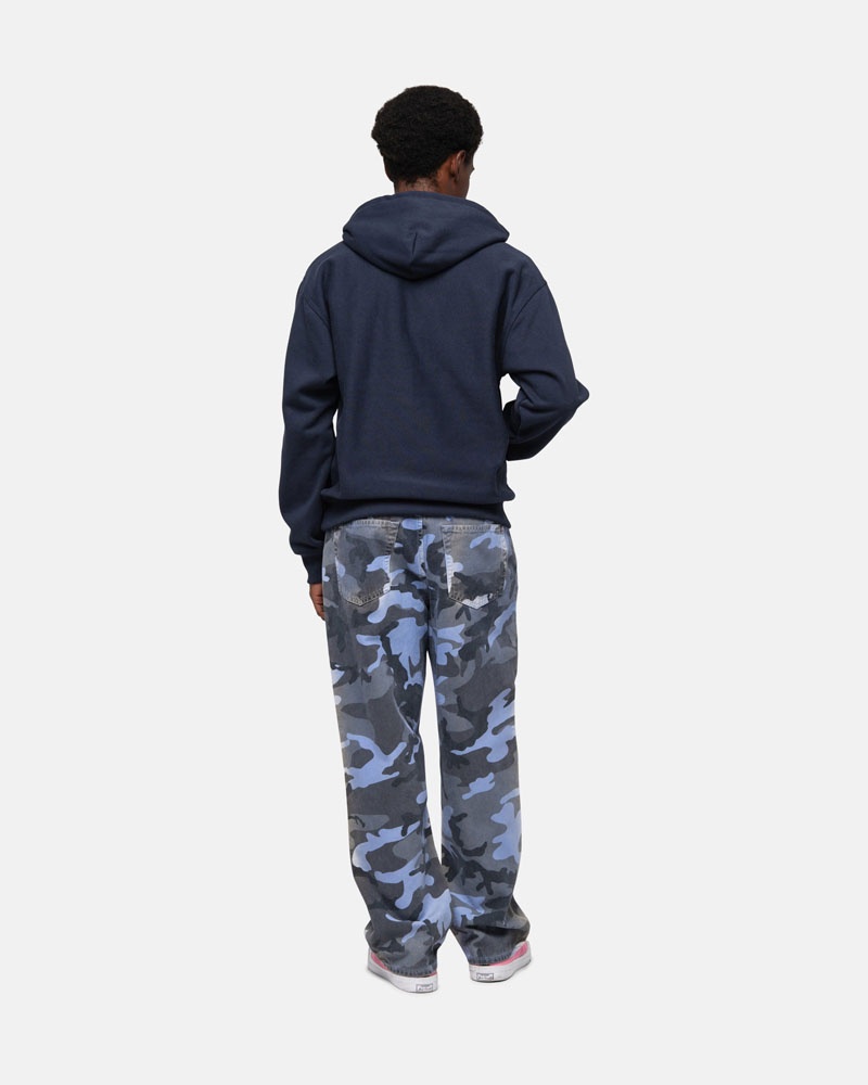 Stussy Stock Logo Hoodie Marinblå | Sverige QLH-740653