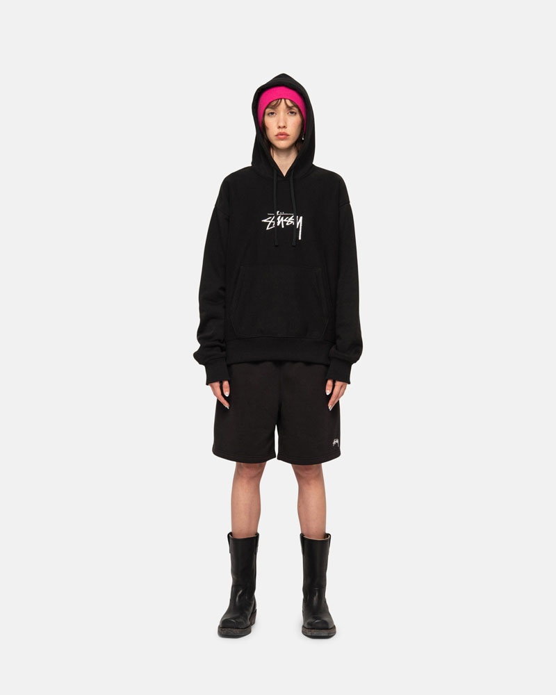 Stussy Stock Logo Sweatshort Shorts Svarta | Sverige LEU-328917