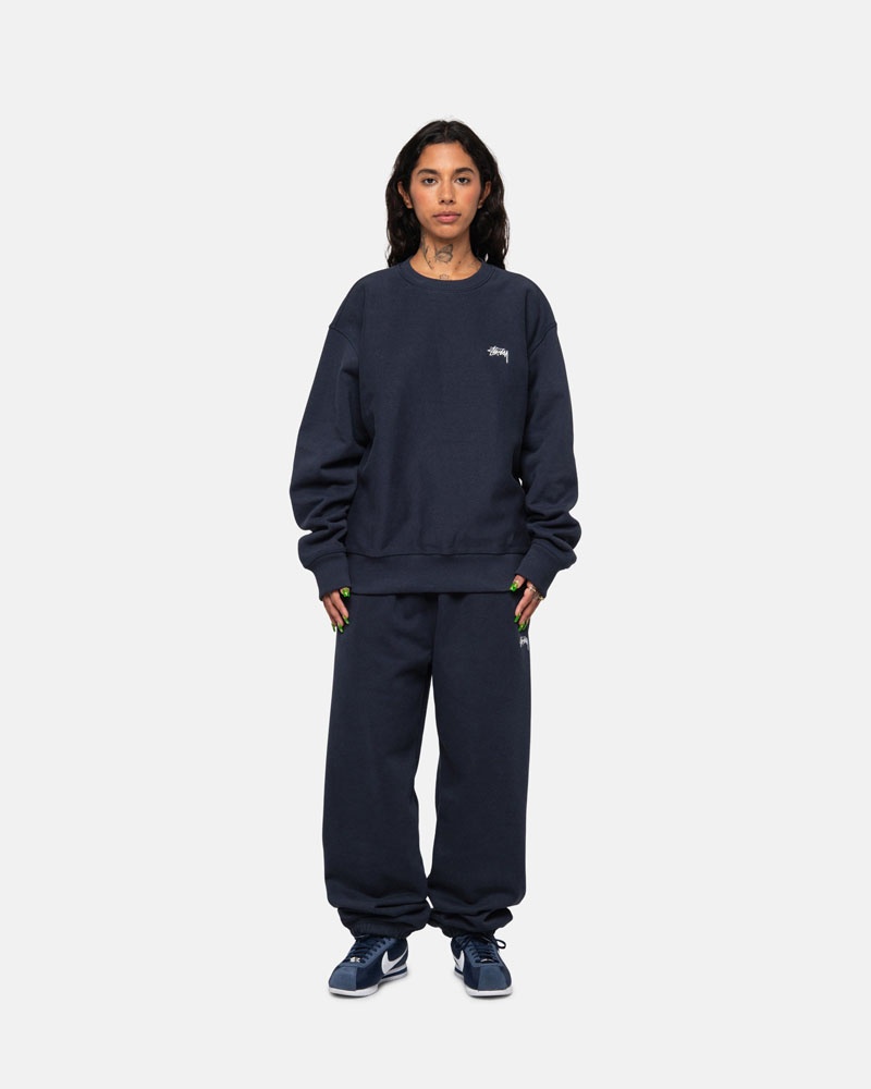 Stussy Stock Logo Träningsbyxor Marinblå | Sverige AMU-742351