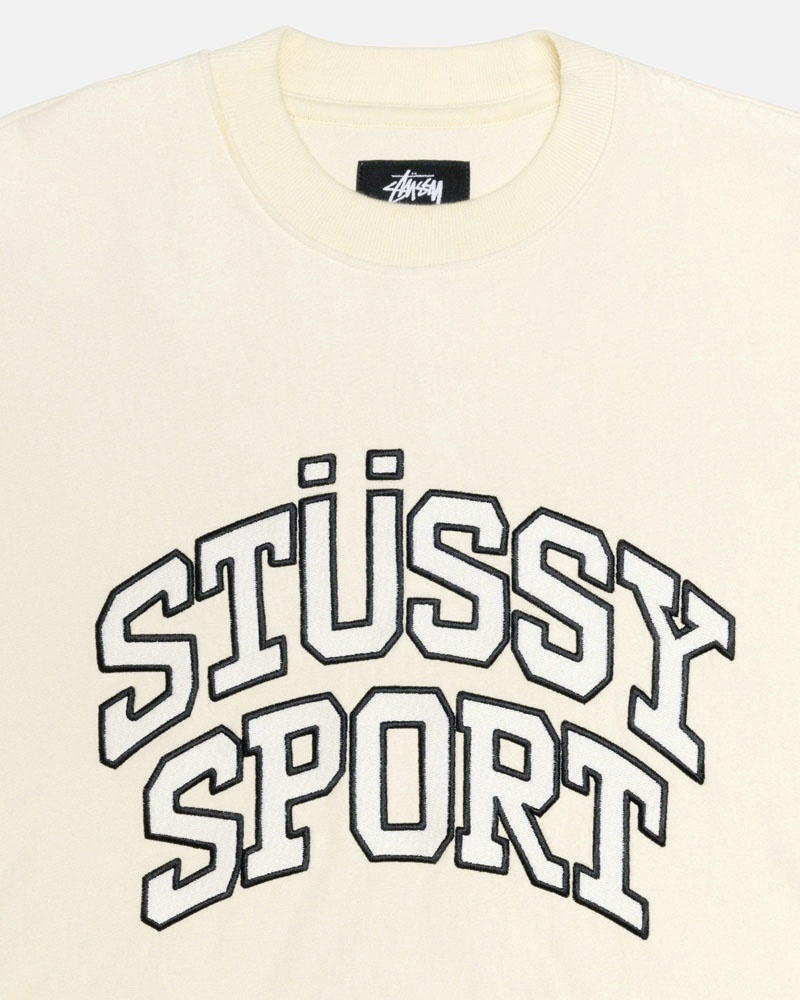 Stussy Stüssy Sport Relaxed Oversized Crew Sweatshirt Vita | Sverige EQL-195023