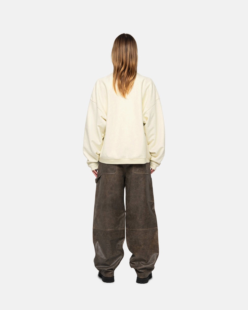 Stussy Stüssy Sport Relaxed Oversized Crew Sweatshirt Vita | Sverige EQL-195023