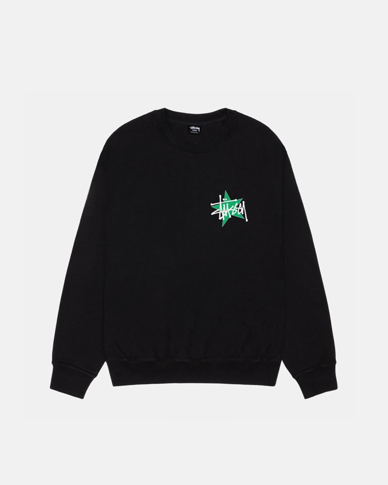 Stussy Stüssy Star Crew Pigment Dyed Sweatshirt Vita | Sverige VWA-517823
