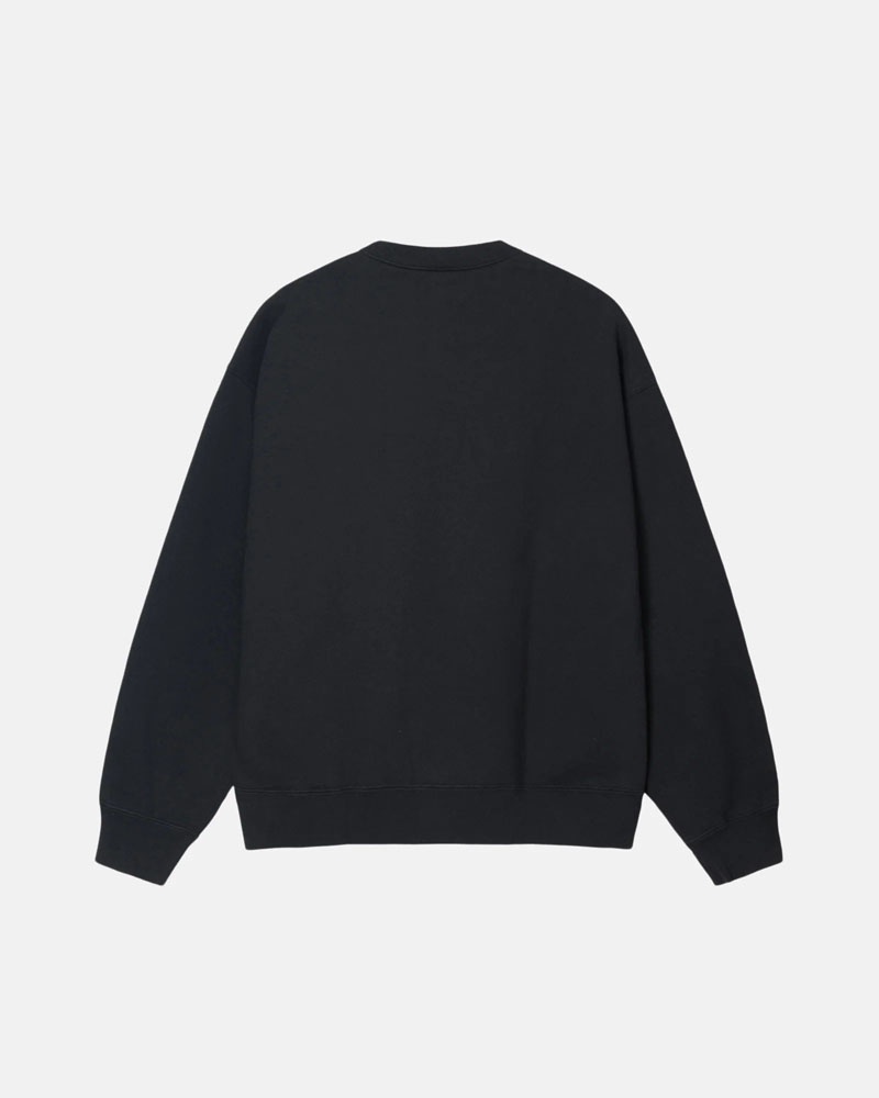 Stussy Stüssy & Nike Stone Wash Fleece Crew Sweatshirt Svarta | Sverige WXR-195874