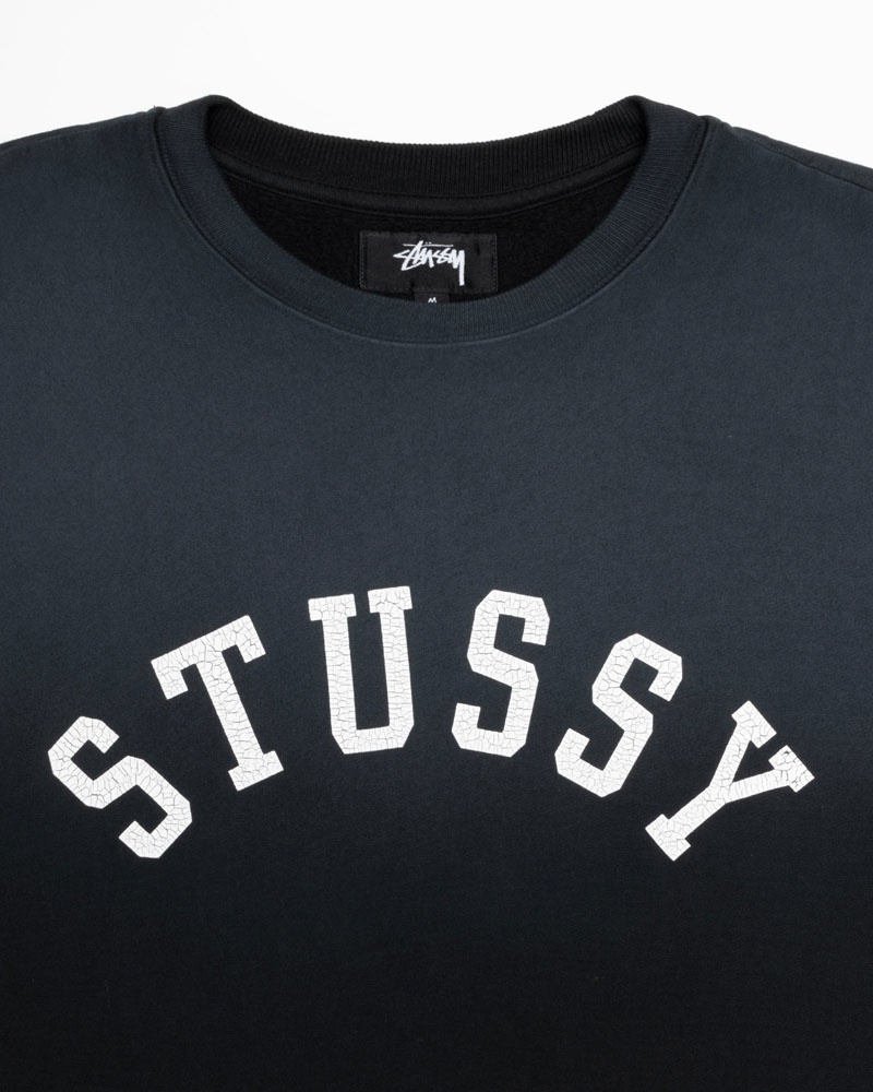 Stussy Sun Faded Oversized Crew Sweatshirt Svarta | Sverige NAT-304618