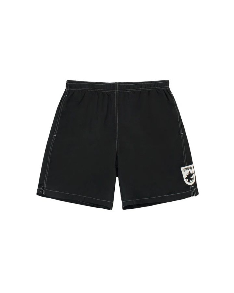 Stussy Surfman Vatten Shorts Svarta | Sverige MNX-871542