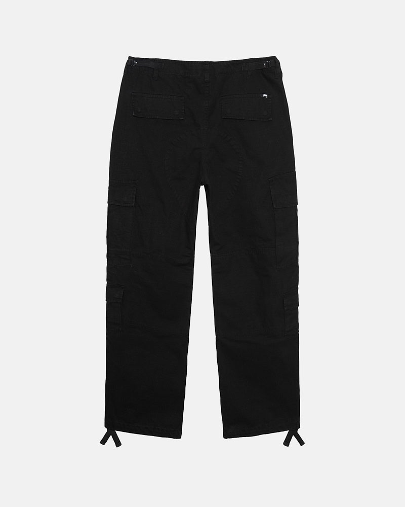 Stussy Surplus Cargo Ripstop Byxor Svarta | Sverige RCD-508736