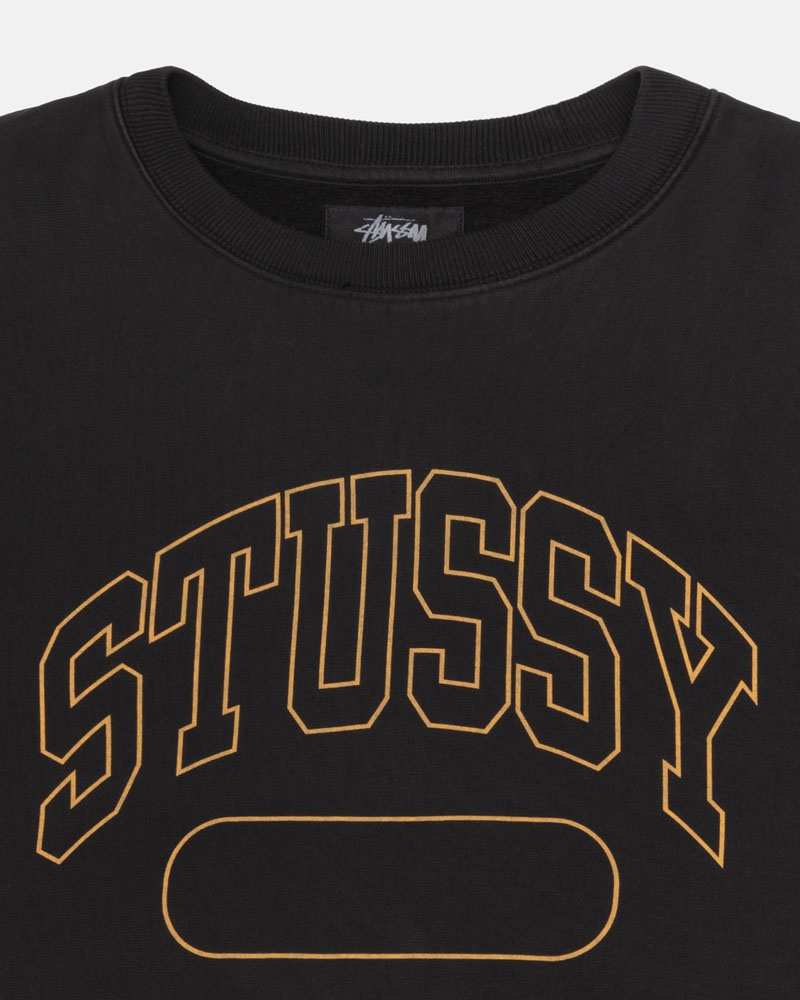 Stussy Varsity Oversized Crew Sweatshirt Svarta | Sverige JZA-865943
