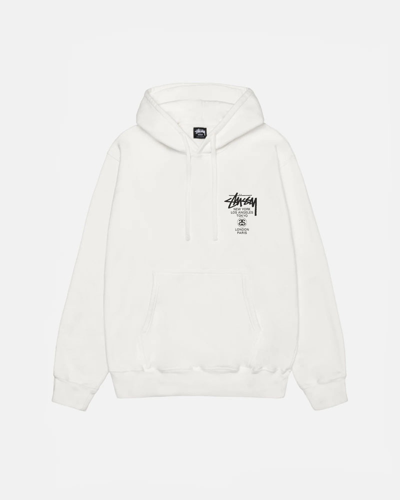 Stussy World Tour Pigment Dyed Hoodie Vita | Sverige PHL-219657