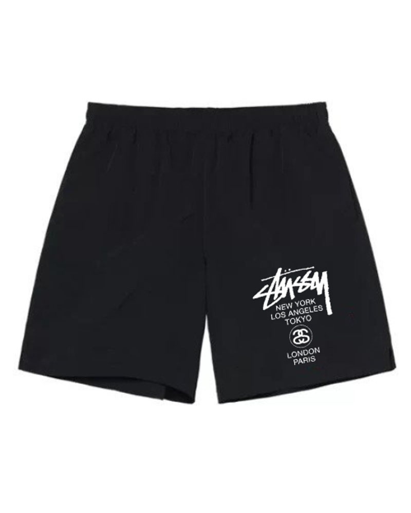 Stussy World Tour Shorts Svarta | Sverige BCE-672185